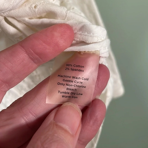 Talbots One Button Eyelet Blazer White plus size 16 - Picture 6 of 8